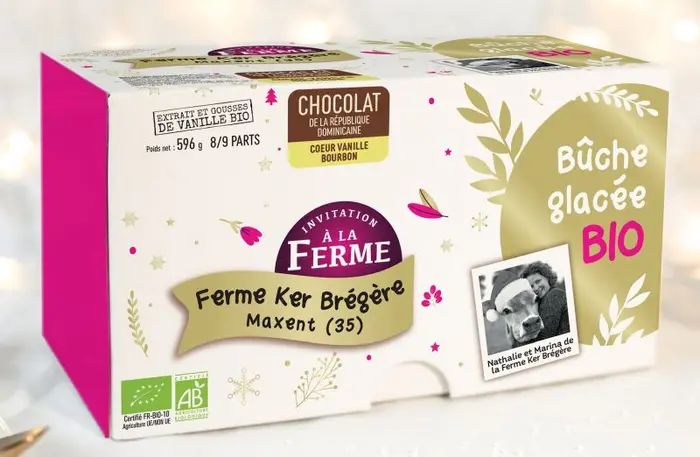 Invitation à la ferme bûche glacée bio