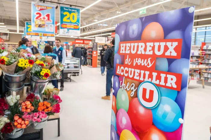 Un supermarché du groupe Schiever passé Super U (ex-franchisé Auchan). Photo : ©Nathalia Guimara