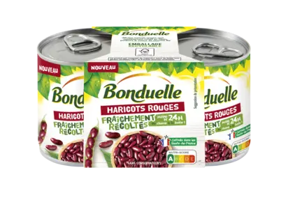 Bonduelle fraichement récoltés