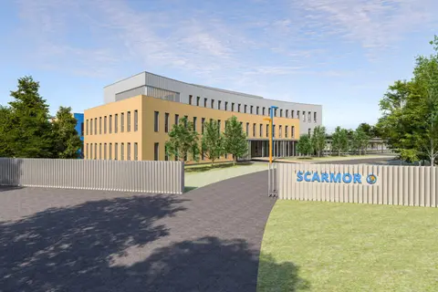 Le futur siège social de la Scamor restera situé à Landerneau (29), berceau historique de Leclerc. Photo : Scarmor.