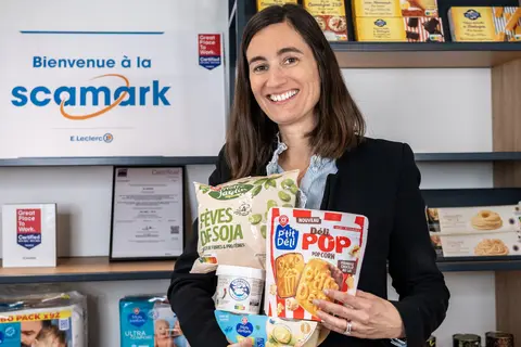 « Nos innovations s’inscrivent dans trois axes stratégiques : plaisir, nutrition et décarbonation », explique Marthe Lachaize. Photo : B. Bo