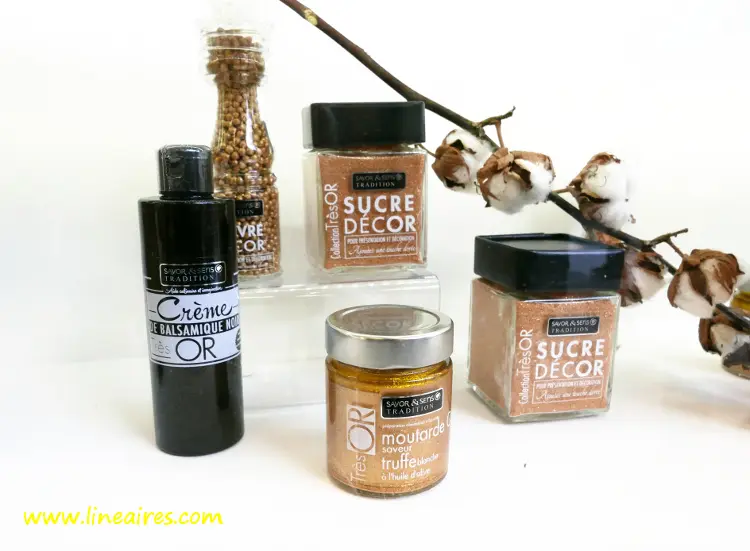 Des condiments dorés