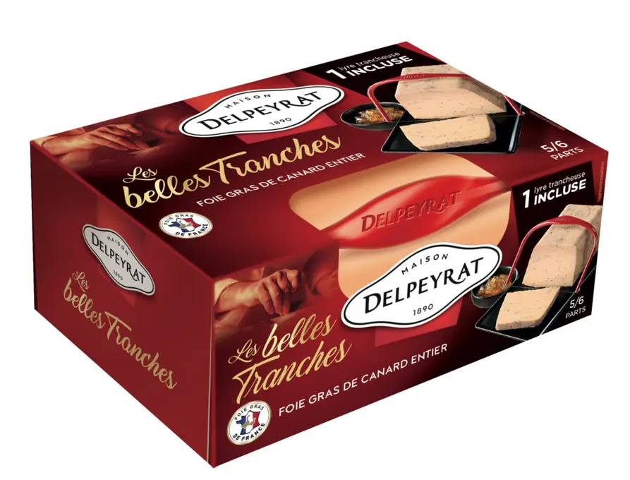 Delpeyrat se paye une belle tranche  
Delpeyrat innove également avec " Les Belles Tranches ". Une gamme complète de foies gras, accompagnée 
