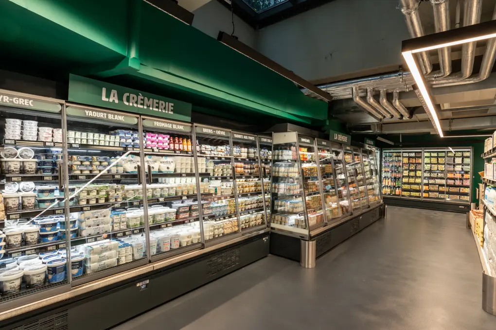 Le rayon crémerie se distingue par une offre plutôt qualitative, puisée dans l'assortiment de Grand Frais et Fresh.